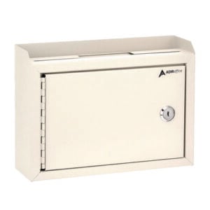 Medium Size Steel Multi-Purpose Secure Drop Box, 9.8 x 3.4 x 7.5, White