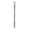 Renewable and Compostable PHA Straws, 10.25", Natural White, 1,250/Carton