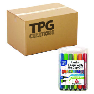 Magic Tri Stix Set, 12 Assorted Colors, 12/Set, 48 Sets/Carton