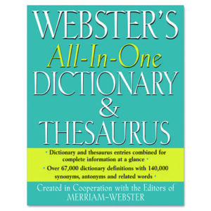 All-In-One Dictionary/Thesaurus, Hardcover, 768 Pages