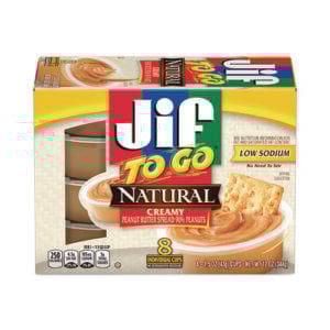 Spreads, Natural Creamy Peanut Butter, 1.5 oz Cup, 8/Box