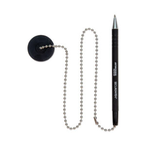 Antimicrobial Ballpoint Counter Pen, Medium 1 mm, Black Ink, Black Barrel