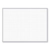 1 x 1 Grid Magnetic Whiteboard, 96.5" x 48.5", White/Gray Surface, Satin Aluminum Frame