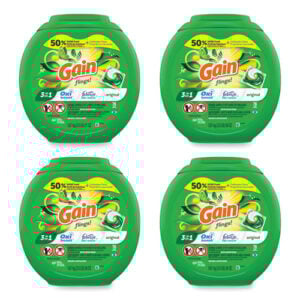 Flings Detergent Pods, Original, 76 Pods/Tub, 4 Tubs/Carton