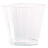 Classic Crystal Plastic Tumblers, 9 oz, Clear, Fluted, Squat, 20/Pack, 12 Packs/Carton