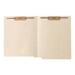 End Tab Fastener Folders, 0.75" Expansion, 2 Fasteners, Letter Size, Manila Exterior, 250/Box