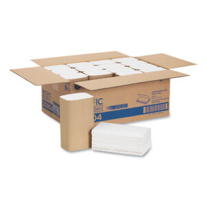 Pacific Blue Basic S-Fold Paper Towels, 1-Ply, 10.25 x 9.25, White, 250/Pack, 16 Packs/Carton