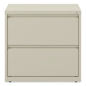 Lateral File, 2 Legal/Letter-Size File Drawers, Putty, 30" x 18.63" x 28"