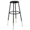 6400 Series Height Adjustable HD Vinyl Padded Steel Stool, Supports 500 lb, 30.5" to 38.5" Seat Height, Black Seat/Base
