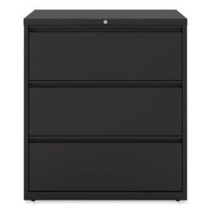 Lateral File, 3 Legal/Letter/A4/A5-Size File Drawers, Black, 36" x 18.63" x 40.25"
