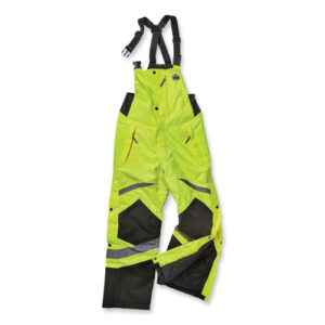 GloWear 8928 Class E Hi-Vis Insulated Bibs, 2X-Large, Lime