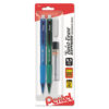 Twist-Erase EXPRESS Mechanical Pencils with Tube of Leads/Eraser, 0.5 mm, HB (#2), Black Lead, (2) Assorted Barrel Colors