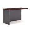 38000 Series Return Shell, Left, 48w x 24d x 29.5h, Mahogany/Charcoal
