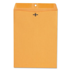Kraft Clasp Envelope, #90, Square Flap, Clasp/Gummed Closure, 9 x 12, Brown Kraft, 100/Box