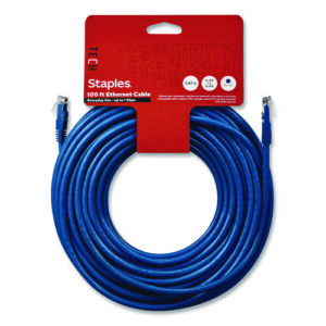CAT6 Ethernet Cable, 100 ft, Blue