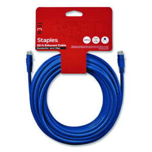 CAT6 Ethernet Cable, 50 ft, Blue