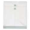 Poly Document File, String and Button Closure, 9.75" w, Clear, 5/Pack