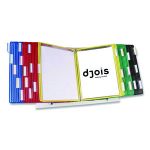 Desktop Reference and Display System, 40 Panels with Assorted Borders, White Base