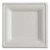 Vanguard Renewable and Compostable Sugarcane Plates, 6 x 6, White, 500/Carton