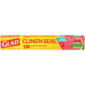 Cling'N Seal Plastic Food Wrap, 12" x 33.3 yd, 100 sq ft Roll, 16 Rolls/Carton