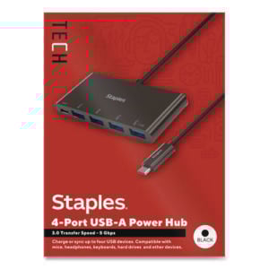 USB 3.0 Hubs, 4-Port, Black