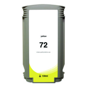 Remanufactured Yellow High-Yield Ink, Replacement for 72 (C9373A), 130 mL