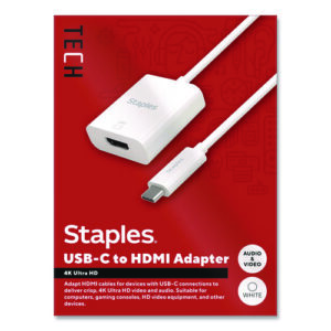USB-C to HDMI Audio/Video Adapter, 6", White
