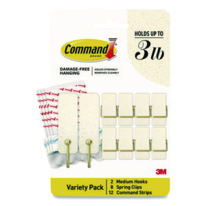 Limited Edition Hooks and Clips, Vanilla Bean, 3 lb Capacity, 2 Hooks, 8 Clips and 12 Strips/Pack