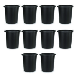 Re-solution Commerical Waste Paper Bin, 4.5 gal, Plastic, Black
