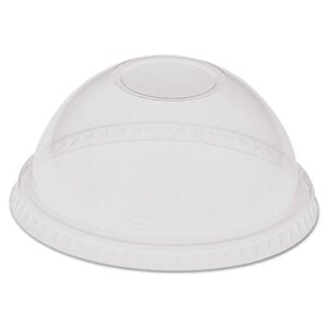 Dome-Top Cold Cup Lids, Fits 28 oz to 32 oz Cold Cups, Plastic, Clear, 500/Carton