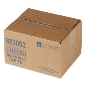 Adhesive Napkin Bands, White, 1.5", 10,000/Carton