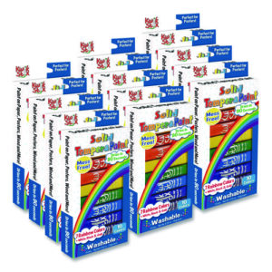 Kwik Stix Tempera Paint Set, 10 Assorted Colors, 10 Paint Sticks/Pack, 12 Packs/Carton