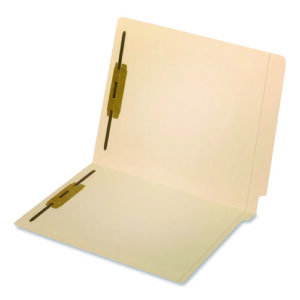 Manila End Tab Expanding Fastener Folders, 0.75" Expansion, 2 Fasteners, Letter Size, Manila Exterior, 50/Box