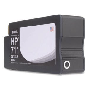 Remanufactured Black Ink, Replacement for 711 (CZ129A), 38 mL