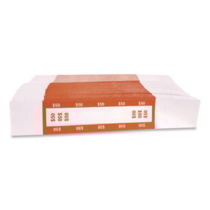 Currency Straps, $50, Self-Adhesive, 1,000/Pack