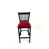 Cobra Series Barstool, Supports Up to 300 lb, 28.5" Seat Height, Burgundy Seat, Black Back, Black Base