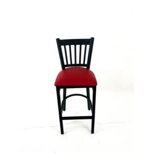 Cobra Series Barstool, Supports Up to 300 lb, 28.5" Seat Height, Burgundy Seat, Black Back, Black Base