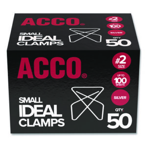 Ideal Clamps, #2, Smooth, Silver, 50/Box
