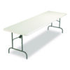 IndestrucTable Industrial Folding Table, Rectangular, 96" x 30" x 29", Platinum