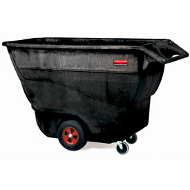 Rubbermaid® Standard Duty Structural Foam Plastic Tilt Truck 1 Cu. Yd. Cap1250 Lbs. CapBlack