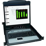Tripp Lite NetDirector 16-Port 1U Rack-Mount Console KVM Switch with 19-in. LCD + 8 PS2/USB Combo Cables