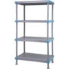 Quantum Millenia™ Shelving Unit 54""W X 21""D X 86""H 4 Solid Shelves Dunnage Stand