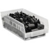 Plastic Nesting Storage Shelf Bin QSB101CL 4-1/8""W x 11-5/8""L x 4""H Clear