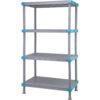 Quantum Millenia™ Shelving Unit 72""W X 24""D X 86""H 3 Open 1 Solid Shelf Dunnage Stand