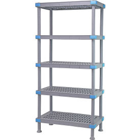 Quantum Millenia™ Shelving Unit 30""W X 21""D X 86""H 5 Open Grid Shelves