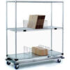 Nexel® Open Sided Wire Exchange Truck w/3 Shelves 1000 lb. Capacity 48""L x 18""W x 69""H