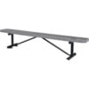 Global Industrial™ 8' Outdoor Steel Flat Bench Expanded Metal Gray