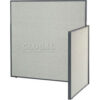Interion® Pre-Configured Office Cubicle 4'W x 4'D x 60""H Add-On Kit Gray