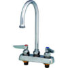 T&S Brass B-1141 Workboard Deck Mounted Faucet W/ 4"" Centers & 133X Swing Gooseneck