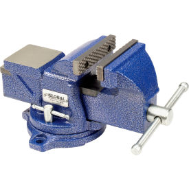 Global Industrial™ 4"" Jaw Width 2-1/4"" Throat Depth General Purpose Bench Vise W/ Swivel Base
